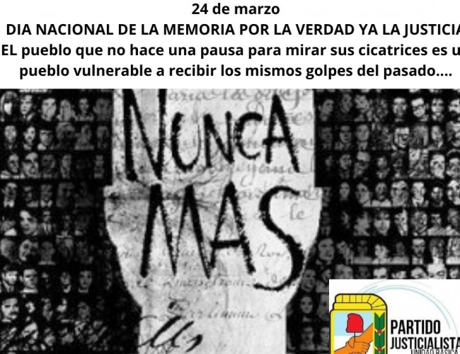 24 de marzo: Día de la memoria por la verdad y la justicia