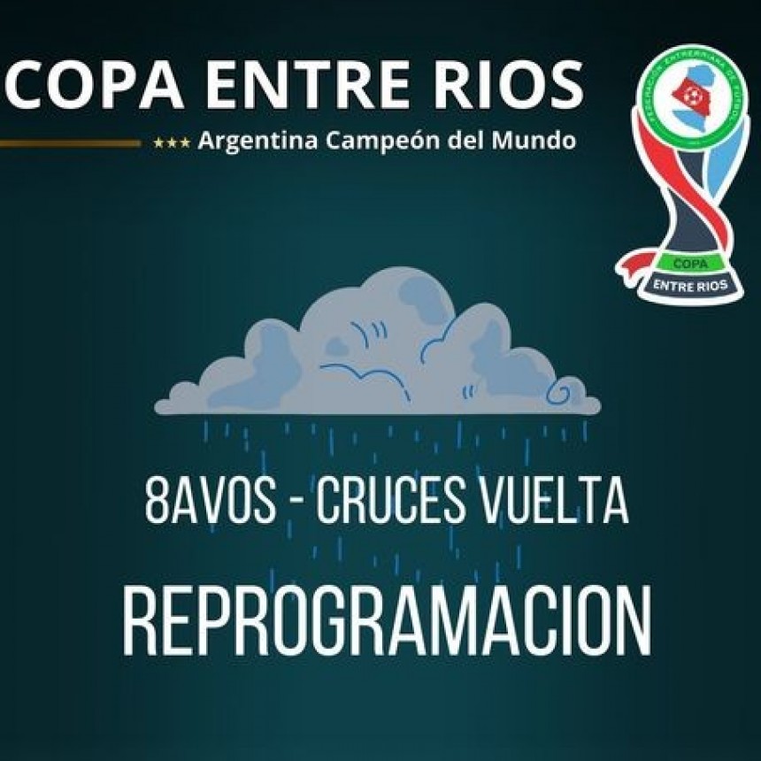 COPA E.RIOS - Reprogramaron los partidos para el martes: Deportivo y Juventud Urd 