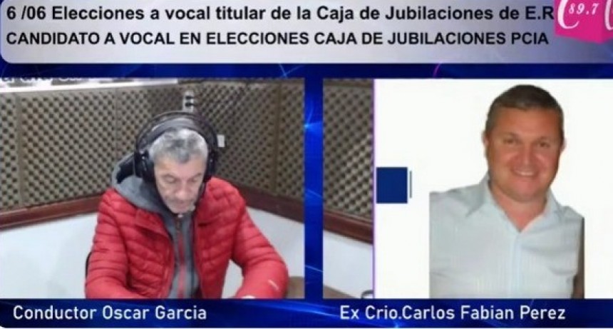 Carlos Fabian Perez candidato a vocal elecciones de la Caja de Jubilaciones