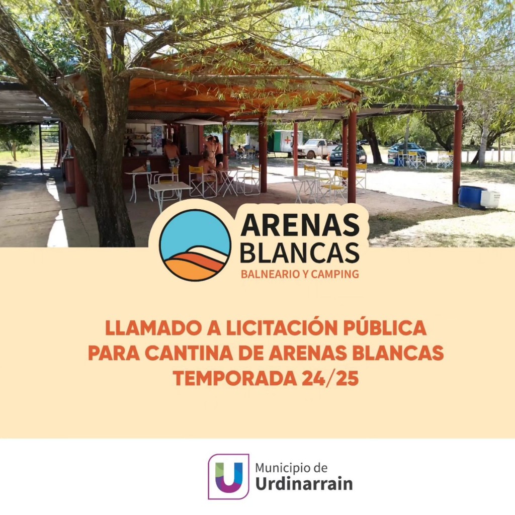 Llaman a licitación para la concesión de la cantina de ARENAS BLANCAS