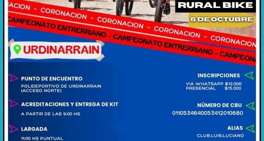 ESTE DOMINGO 6 RURAL BIKE EN URDINARRAIN 