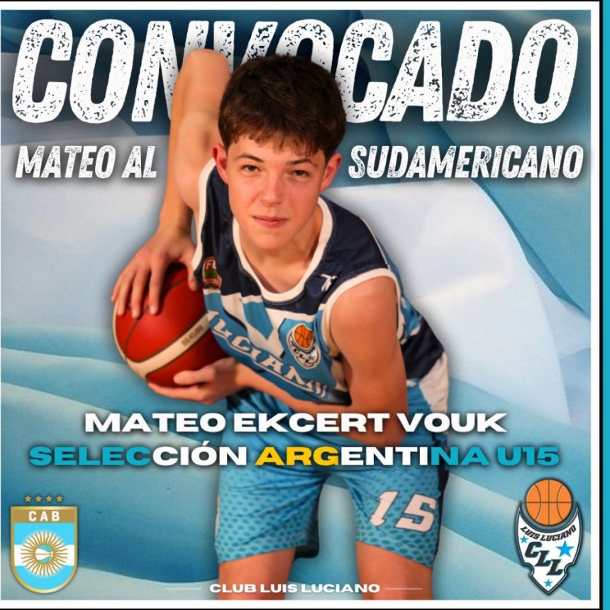 MATEO ECKERT, DE LUCIANO AL SUDAMERICANO U15