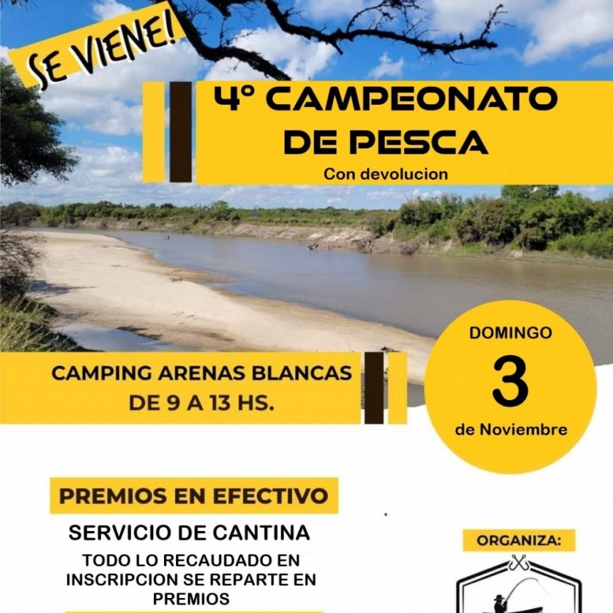 4to TORNEO DE PESCA ( con devolucion) EN ARENAS BLANCAS