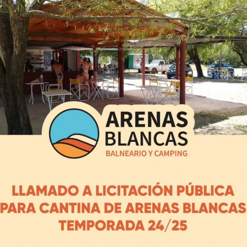 Llaman a licitación para la concesión de la cantina de ARENAS BLANCAS