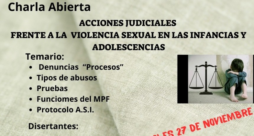 CHARLA ABIERTA, Acciones Judiciales Frente a la Violencia Sexual en las Infancias y Adolescencias