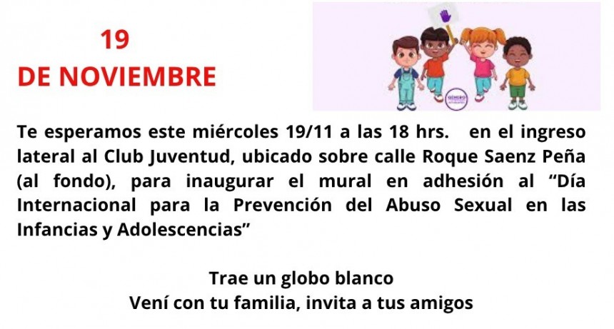 19 de Noviembre: Día Internacional para la Prevención del Abuso Sexual en las Infancias y Adolescencias