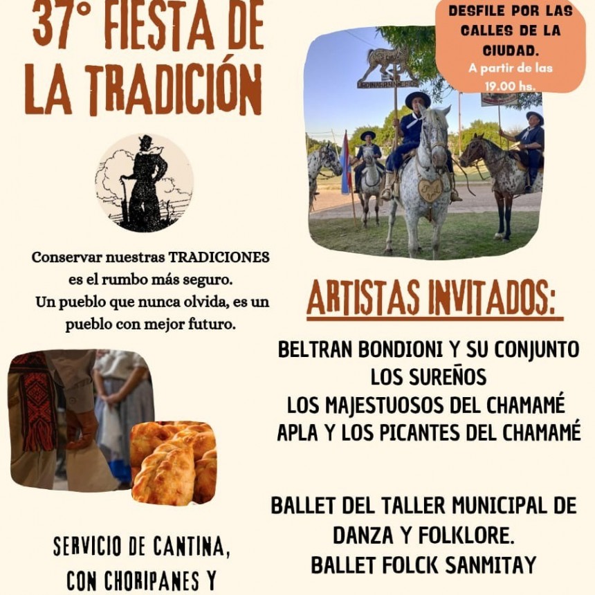 ESTE SÁBADO 22 LLEGA LA 37º FIESTA DE LA TRADICIÓN EN URDINARRAIN