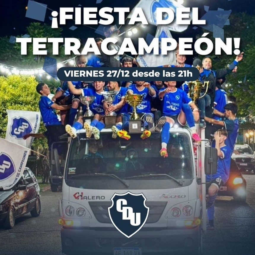 Esta Noche Viernes LA FIESTA DEL TETRA CAMPEÓN