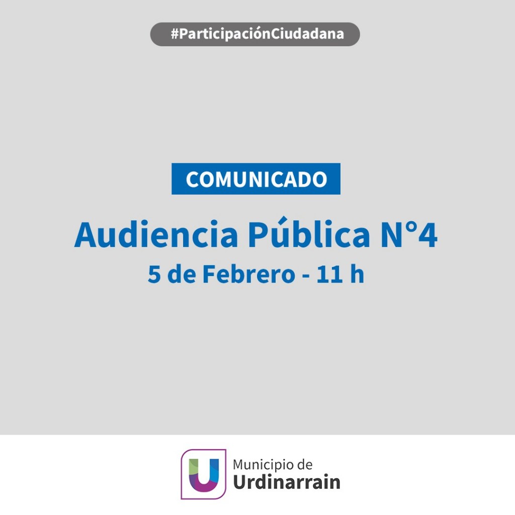 EL MUNICIPIO CONVOCA A UNA AUDIENCIA PÚBLICA