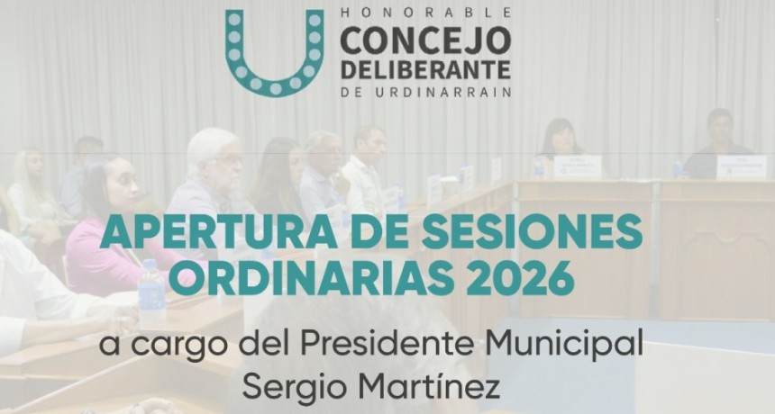 Hoy JUEVES 20.30 Hs  Apertura de Sesiones Ordinarias 2026 en el H.C.D.
