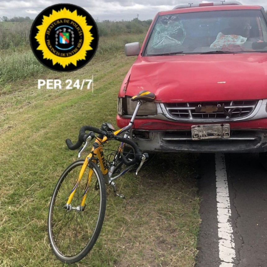Atropellaron un ciclista en la Ruta 51, zona Urdinarrain