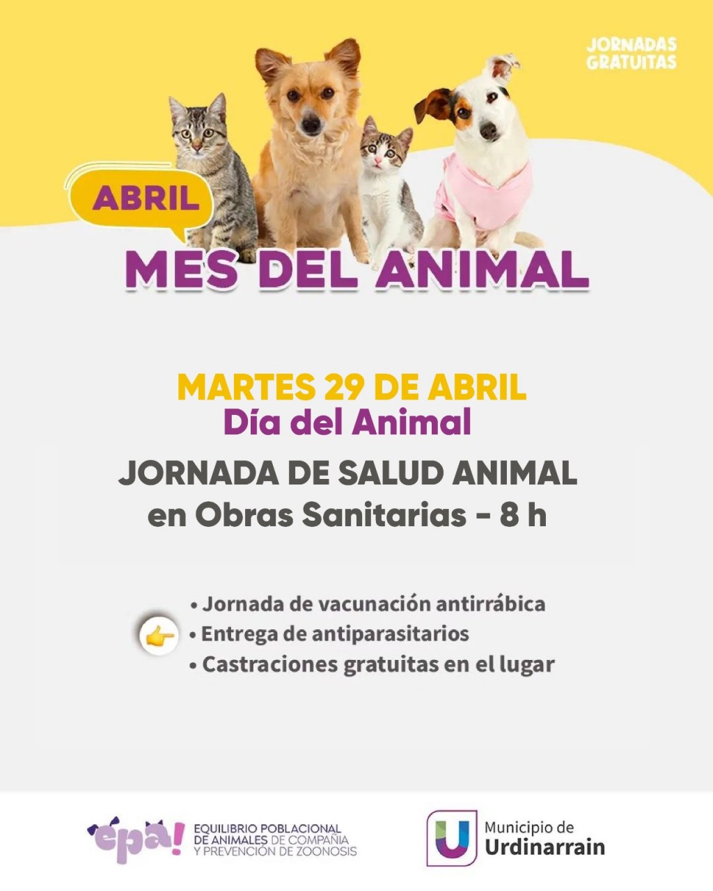 EPA  Jornadas en el mes del animal