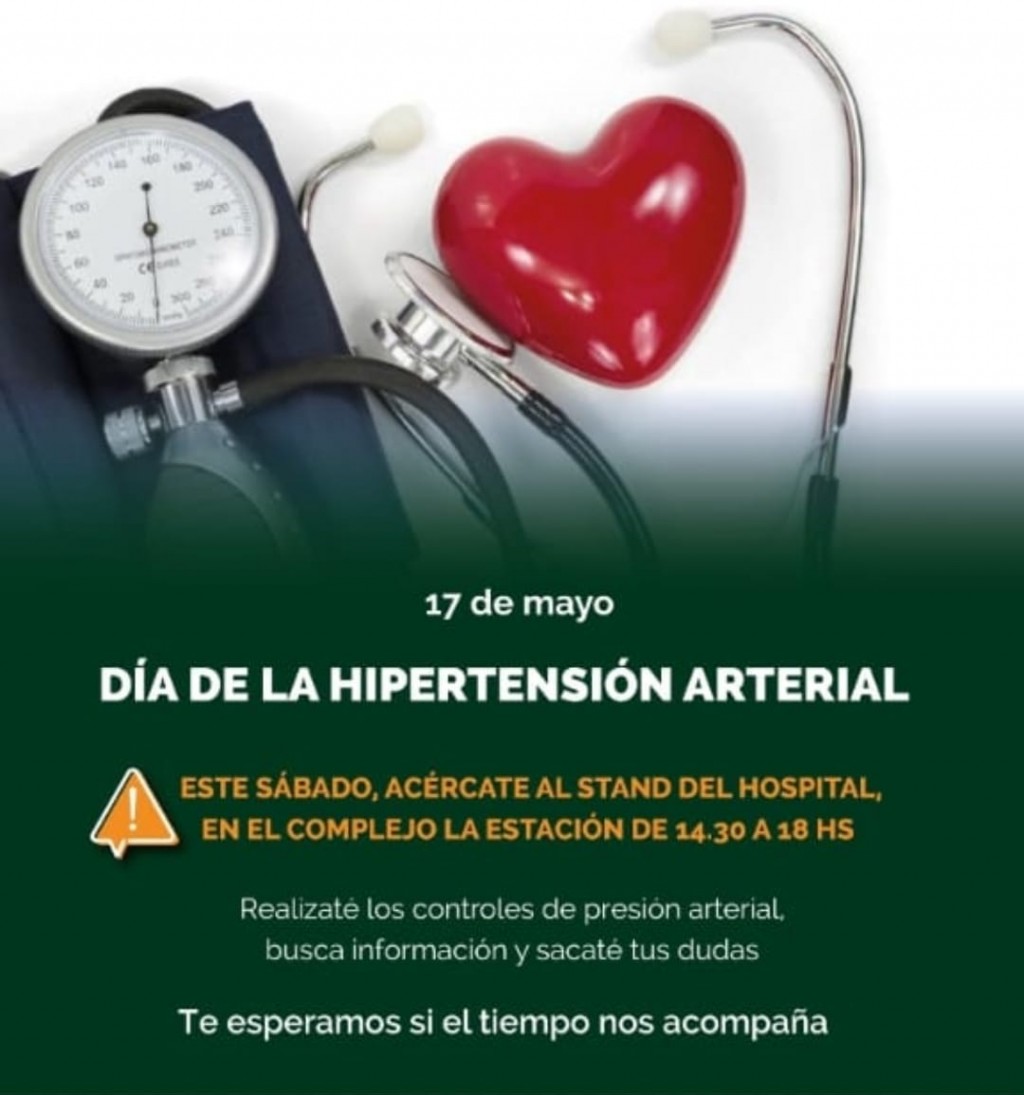 Este Sábado 17 Jornada Especial por el Día Mundial de la Hipertensión Arterial