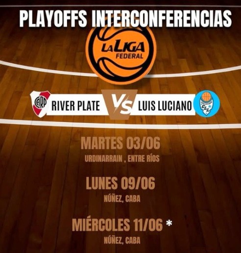LUCIANO HACE HISTORIA!  ENFRENTARÁ A RIVER PLATE POR  LOS PLAYOFFS INTERCONFERENCIAS