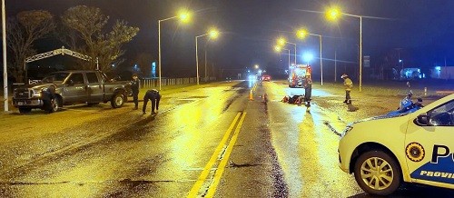 Siniestro vial en Ruta 20: un motociclista fue hospitalizado