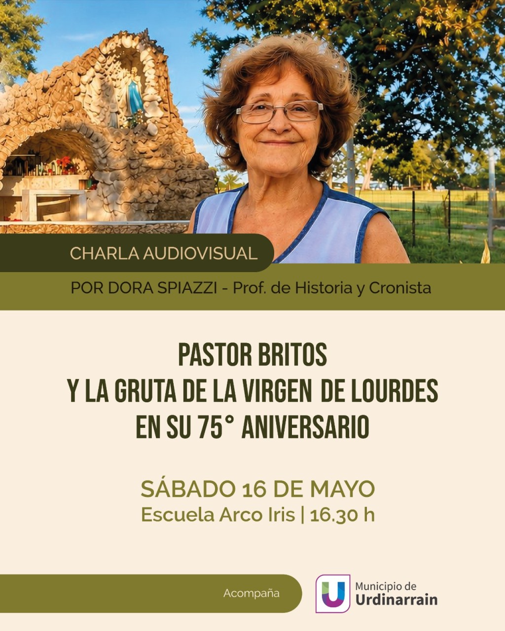 Charla Audiovisual | La Historia de &ldquo; Pastor Britos y la Gruta de la Virgen de Lourdes &rdquo;