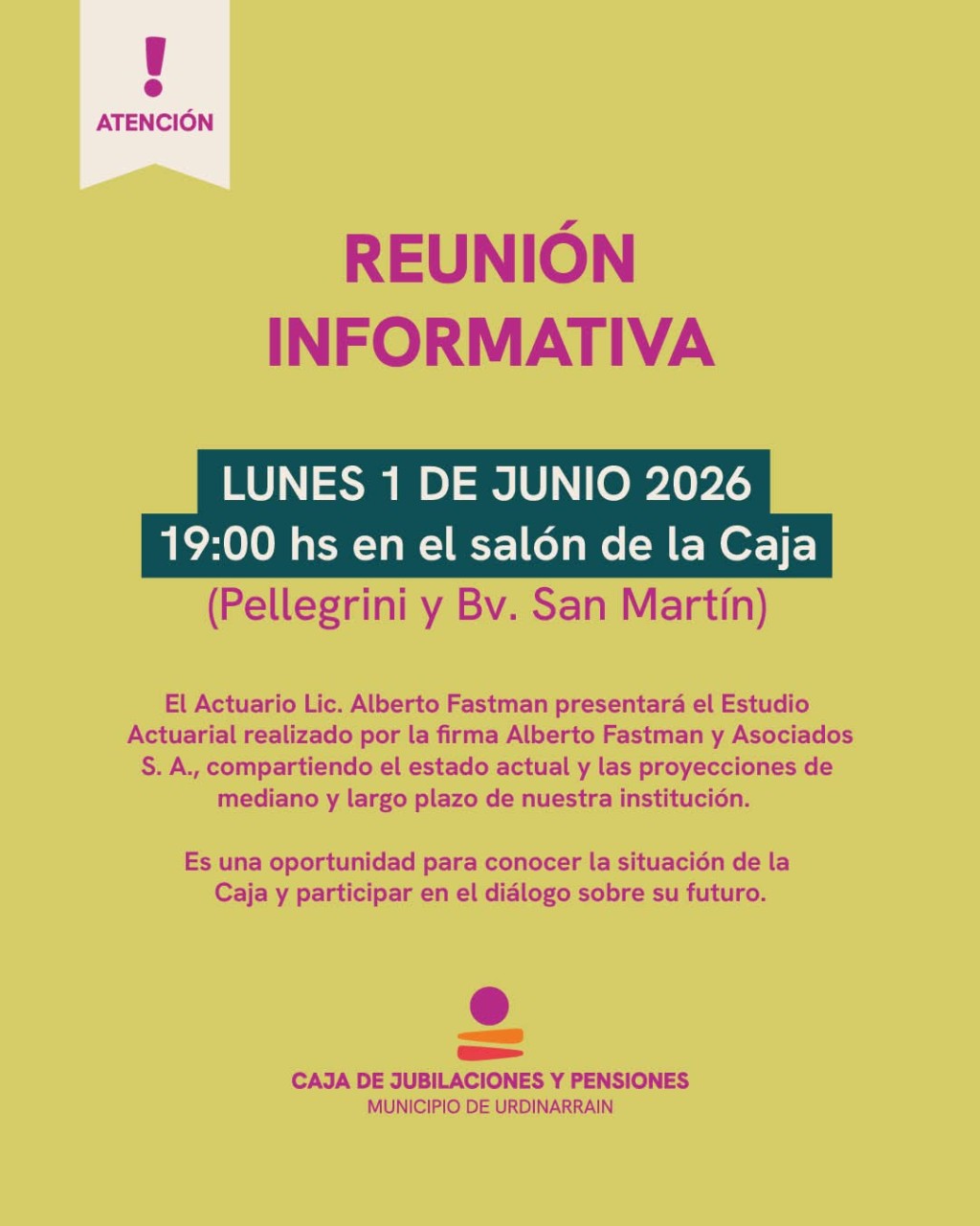REUNION INFORMATIVA de la Caja de Jubilaciones y Pensiones Municipal 