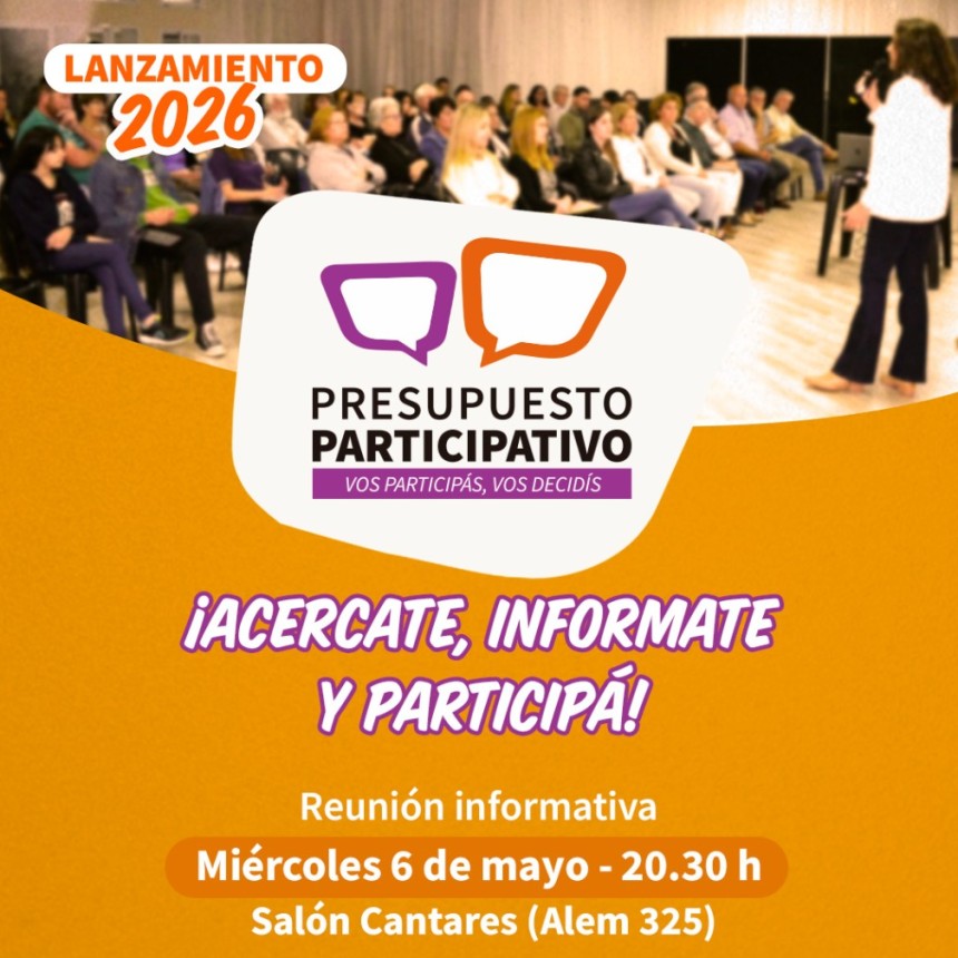 Lanzamiento Presupuesto Participativo 2026