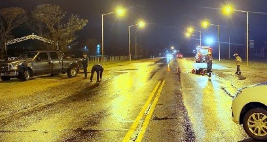 Siniestro vial en Ruta 20: un motociclista fue hospitalizado