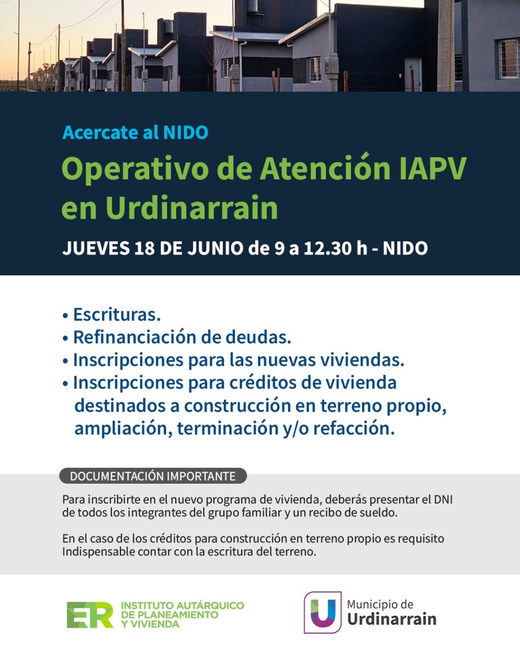 Jueves 18 de Junio estar&aacute; personal del IAPV en Urdinarrain