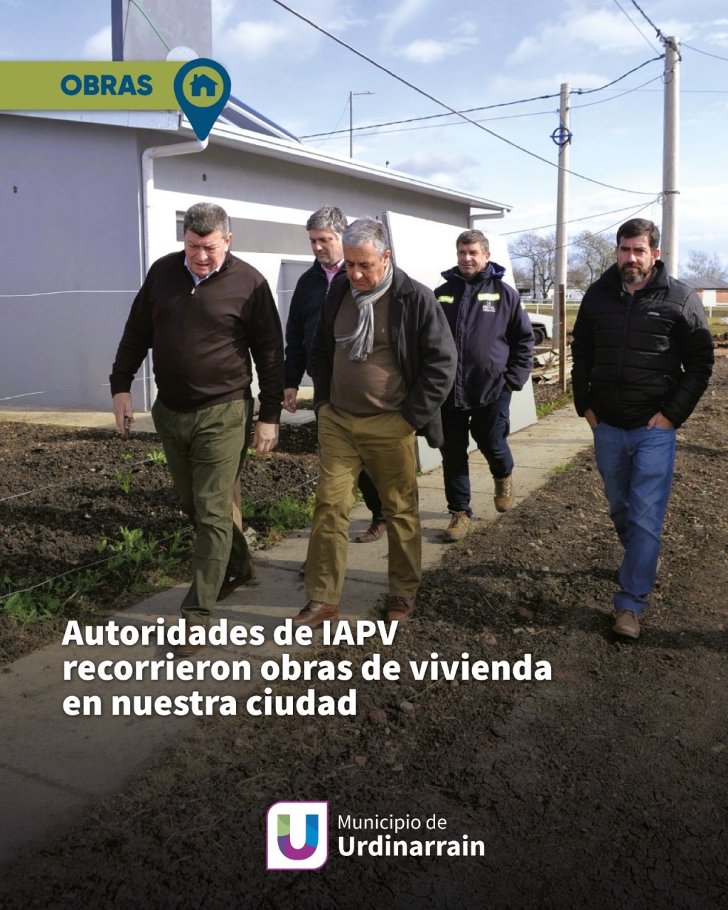 Autoridades del IAPV recorrieron obras de vivienda en Urdinarrain