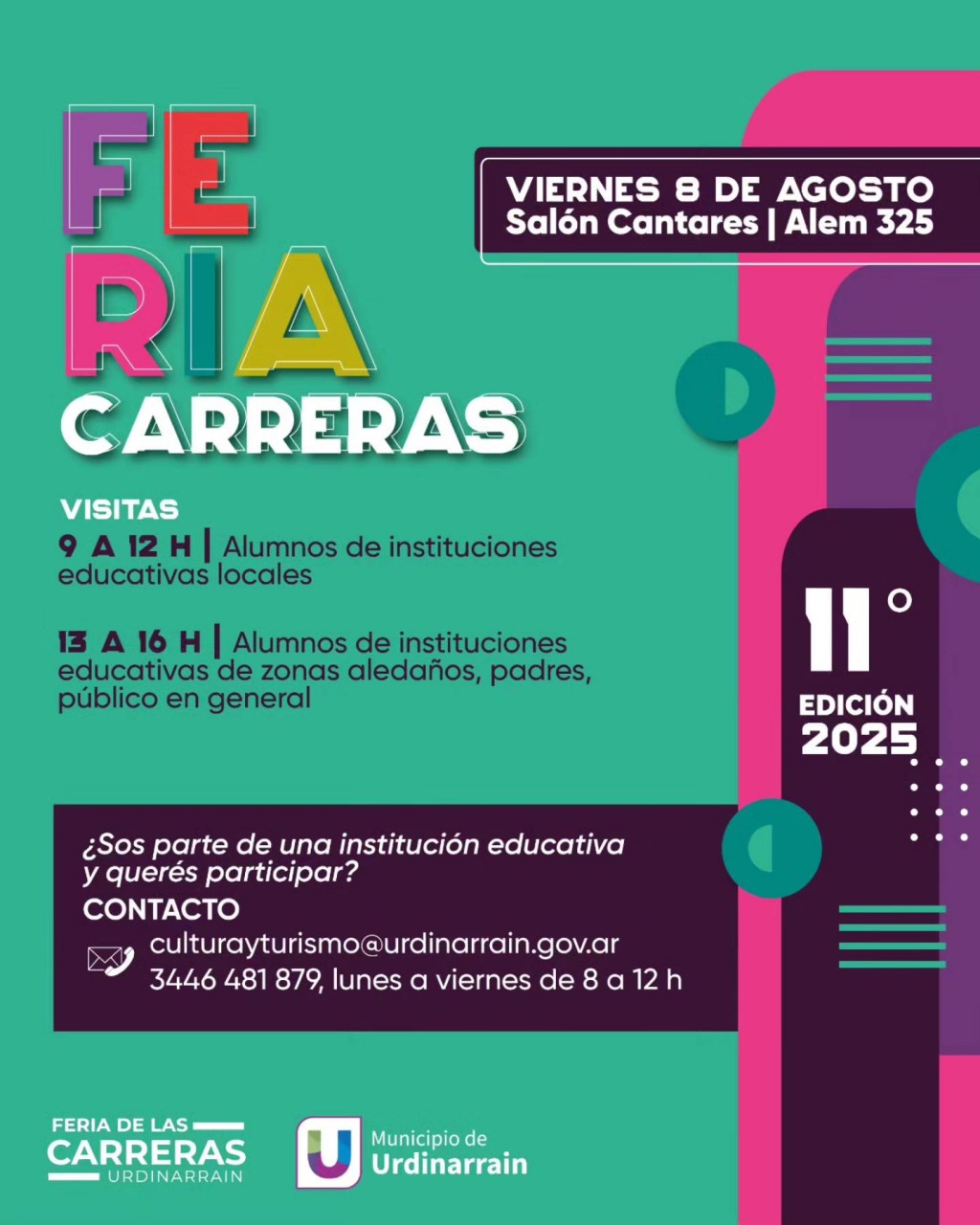 11º Feria de las Carreras en Urdinarrain | Una oportunidad para descubrir tu futuro.