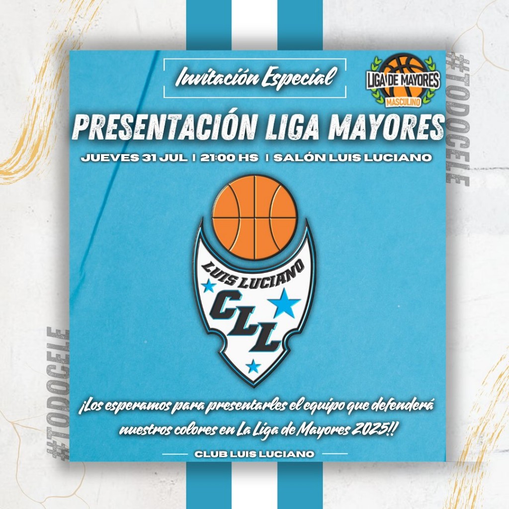 LUCIANO PRESENTA ESTE JUEVES 31,  EL EQUIPO PARA EL TORNEO PRE FEDERAL 2025