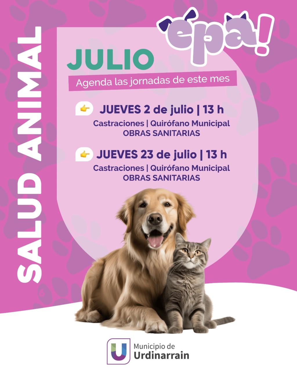 EPA | ESTE JUEVES CASTRACIONES GRATIS EN URDINARRAIN