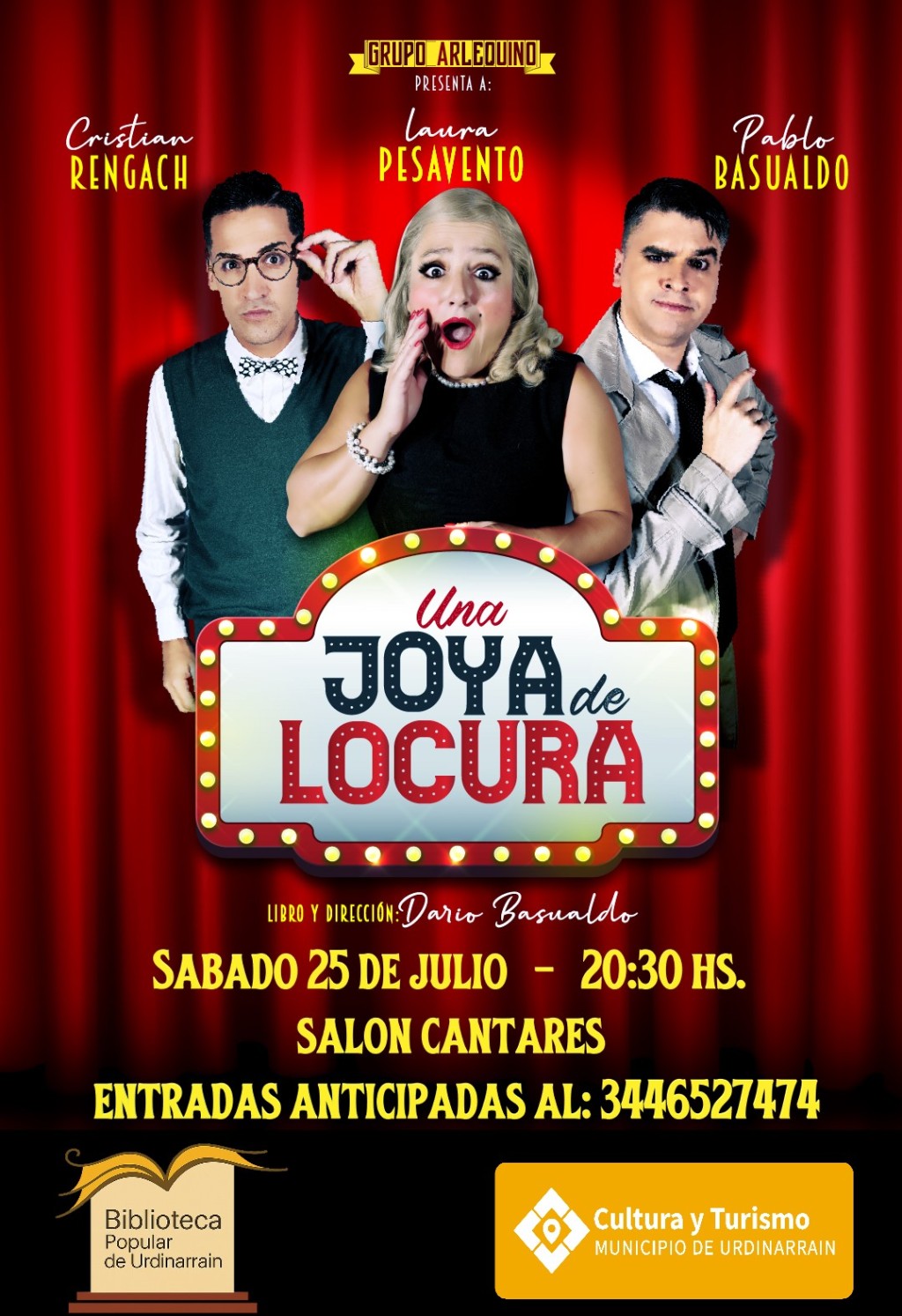 Este S&aacute;bado 25 llega la Obra Teatral " UNA JOYA DE LOCURA "