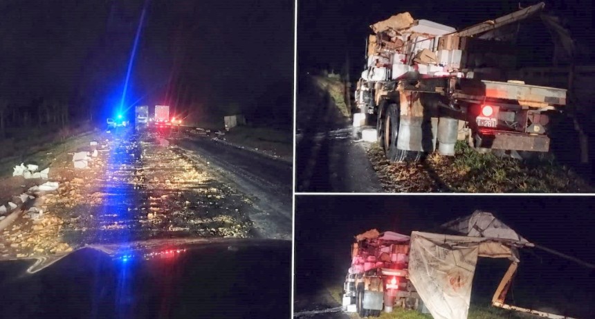 CHOQUE DE CAMIONES EN RUTA 39 - ZONA BASAVILBASO