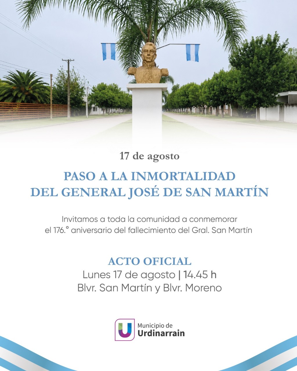 Conmemoramos un nuevo Aniversario del Paso a la Inmortalidad del Gral Jos&eacute; de San Mart&iacute;n