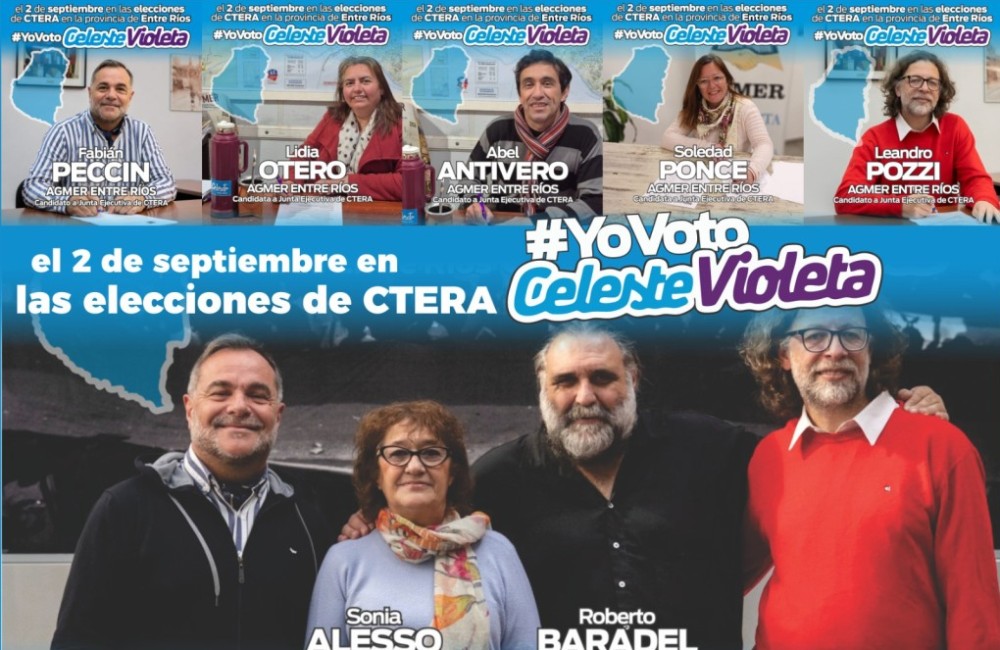 Miercoles 2 de Septiembre: Los afiliados de AGMER eligen a los representantes de CTERA