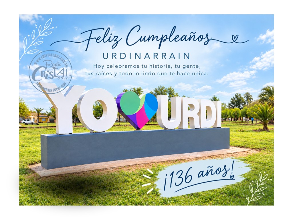 Urdinarrain cumple 136 a&ntilde;os: una historia que comenz&oacute; con la llegada del tren