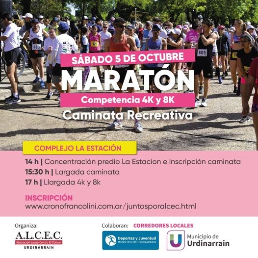 ESTE SABADO 5 DE OCTUBRE GRAN MARATÓN ALCEC