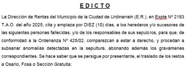 EDICTO