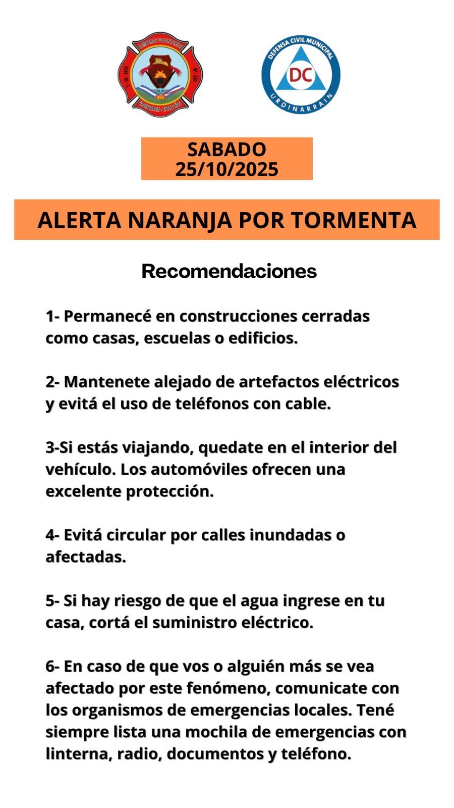 RENOVARON ALERTA NARANJA PARA TODO ENTRE RIOS