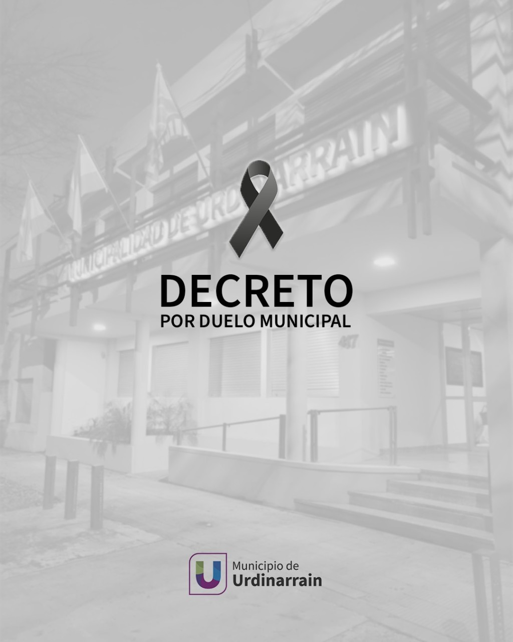 URDINARRAIN: Decreto N&ordm; 873/26: Duelo Municipal