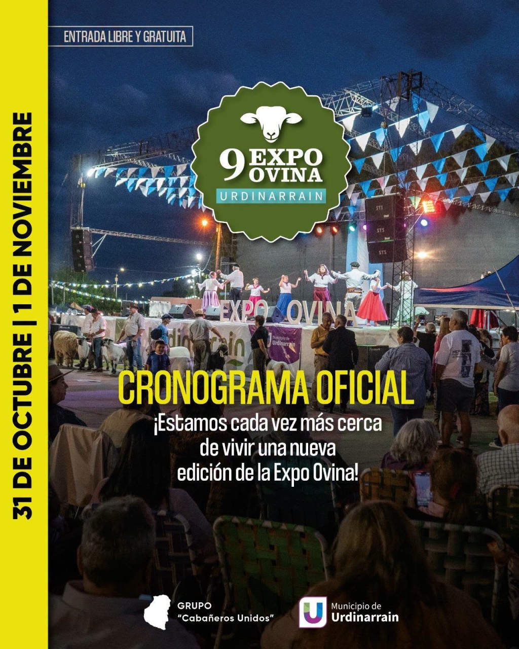9&ordf; Expo Ovina de Urdinarrain: S&aacute;bado 31 de octubre y Domingo 1 de Noviembre
