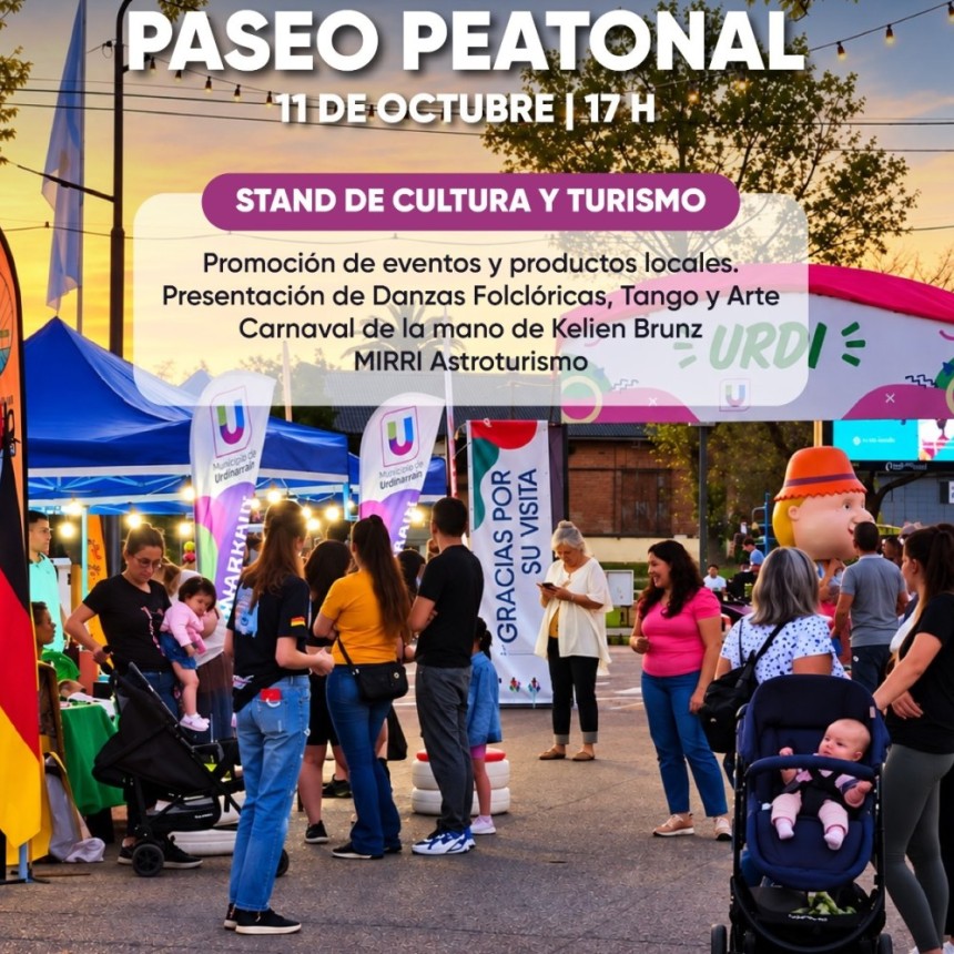 Urdinarrain se prepara para una nueva edici&oacute;n del Paseo Peatonal y Comercial a Cielo Abierto