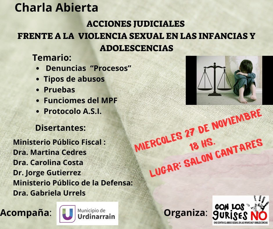 CHARLA ABIERTA, Acciones Judiciales Frente a la Violencia Sexual en las Infancias y Adolescencias