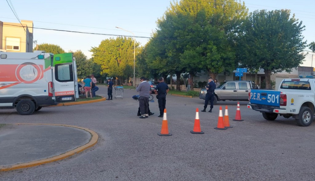 Accidente de tránsito en Bv. San Martín y Pellegrini